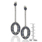 Suzy Levian Sterling Silver 4 2/3ct TGW Sapphire and Diamond Accent Pave Earrings