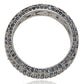 Suzy Levian Sterling Silver 5 1/3ct TGW Sapphire and Diamond Accent Eternity Pave Ring