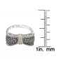 Suzy Levian Sterling Silver Blue & White Sapphire & Diamond Accent Bow Ring