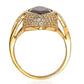 Suzy Levian Sterling Silver Brown Marquise Cubic Zirconia Ring