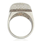 Suzy Levian Sterling Silver Brown and White Cubic Zirconia Micro Pave Dome Ring