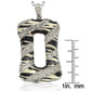 Suzy Levian Sterling Silver Cubic Zirconia Animal Print Pendant Necklace