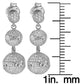 Suzy Levian Sterling Silver Cubic Zirconia Ball Drop Earrings