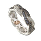 Suzy Levian Sterling Silver Cubic Zirconia Crossover Eternity Band