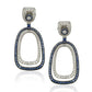 Suzy Levian Sterling Silver Blue Sapphire Earrings