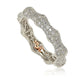 Suzy Levian Sterling Silver Cubic Zirconia Bamboo Eternity Band