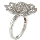 Suzy Levian Sterling Silver Cubic Zirconia Flower Ring