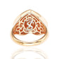 Suzy Levian Sterling Silver Cubic Zirconia Heart Ring - Gold/Gold Plate/Gold Overlay/Sterling Silver