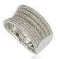 Suzy Levian Sterling Silver Cubic Zirconia Micro Pave Concave Ring