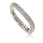 Suzy Levian Sterling Silver Cubic Zirconia Modern Pave Square Eternity Band