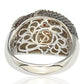 Suzy Levian Sterling Silver Cubic Zirconia Multi-Color Wavy Ring