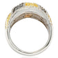 Suzy Levian Sterling Silver Cubic Zirconia Multicolor Exotic Ring