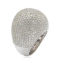 Suzy Levian Sterling Silver Cubic Zirconia Oversized Pave Ring