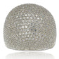 Suzy Levian Sterling Silver Cubic Zirconia Oversized Pave Ring
