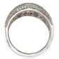 Suzy Levian Sterling Silver Cubic Zirconia Pave Anniversary Band Ring