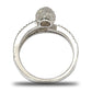 Suzy Levian Sterling Silver Cubic Zirconia Pave Ball Ring