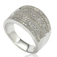 Suzy Levian Sterling Silver Cubic Zirconia Pave Ring