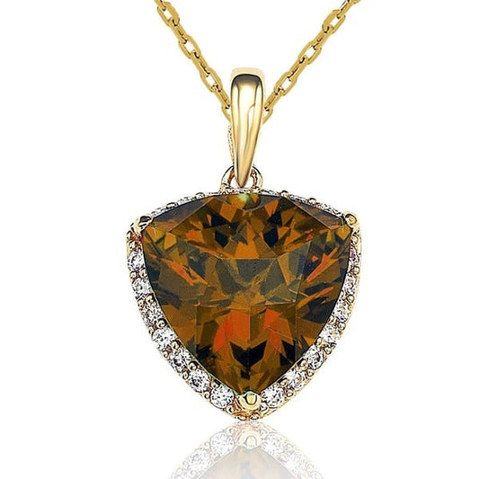 Suzy Levian 14K Gold Plated Sterling Silver Cubic Zirconia Pendant