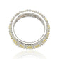 Suzy Levian Sterling Silver Cubic Zirconia Yellow and White Modern Eternity Band
