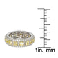 Suzy Levian Sterling Silver Cubic Zirconia Yellow and White Modern Eternity Band