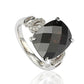 Suzy Levian Sterling Silver Dark Brown Cubic Zirconia Ring