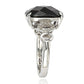 Suzy Levian Sterling Silver Dark Brown Cubic Zirconia Ring