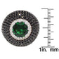 Suzy Levian Sterling Silver Green and Black Cubic Zirconia Micro Pave Ring