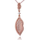 Suzy Levian Sterling Silver Loving Kisses Cubic Zirconia Rosed Pendant