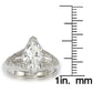 Suzy Levian Sterling Silver Marquise Cubic Zirconia Engagement Ring