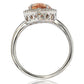 Suzy Levian Sterling Silver Marquise-cut Cubic Zirconia Halo Ring