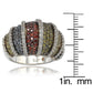 Suzy Levian Sterling Silver Multicolor Cubic Zirconia Pave Ring