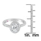 Suzy Levian Sterling Silver Oval Cut White Cubic Zirconia Solitaire Engagement Ring