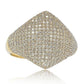 Suzy Levian Sterling Silver Pave Cubic Zirconia Modern Pave Ring