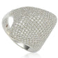 Suzy Levian Sterling Silver Pave Cubic Zirconia Pave Dome Ring