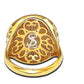 Suzy Levian Golden Sterling Silver Pave Cubic Zirconia Ring