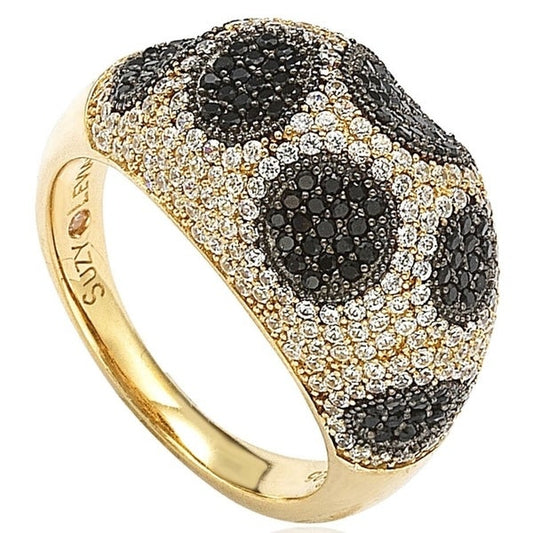 Suzy Levian Sterling Silver Pave Cubic Zirconia Ring