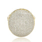 Suzy Levian Golden Sterling Silver Pave Cubic Zirconia Ring
