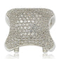 Suzy Levian Sterling Silver Pave Cubic Zirconia Standup Ring