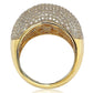 Suzy Levian Goldplated Sterling Silver Pave Dome Cubic Zirconia Ring