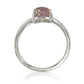 Suzy Levian Sterling Silver Pink Sapphire & Diamond Accent Pave Ball-Top Ring