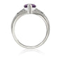 Suzy Levian Sterling Silver Purple Marquise Cubic Zirconia Ring
