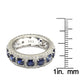 Suzy Levian Sterling Silver Sapphire and Diamond Modern Eternity Band