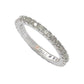 Suzy Levian Sterling Silver Thin White Cubic Zirconia Eternity Band