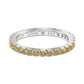 Suzy Levian Sterling Silver Thin Yellow Cubic Zirconia Eternity Band