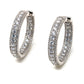 Suzy Levian Sterling Silver White Cubic Zirconia Hoop Earrings