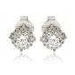 Suzy Levian Sterling Silver White Cubic Zirconia Round Stud Earrings