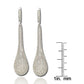 Suzy Levian Sterling Silver White Cubic Zirconia Teardrop Earrings