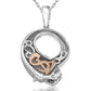 Suzy Levian Sterling Silver White Cubic Zirconia Tiger Pendant Necklace