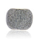 Suzy Levian Yellow Sterling Silver Pave Cubic Zirconia Modern Pave Ring