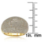 Suzy Levian Goldplated Sterling Silver Pave Dome Cubic Zirconia Ring